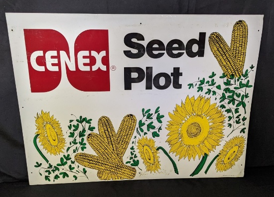 LARGE FARM SIGN CENEX SEED LOT CORN SUNFLOWER