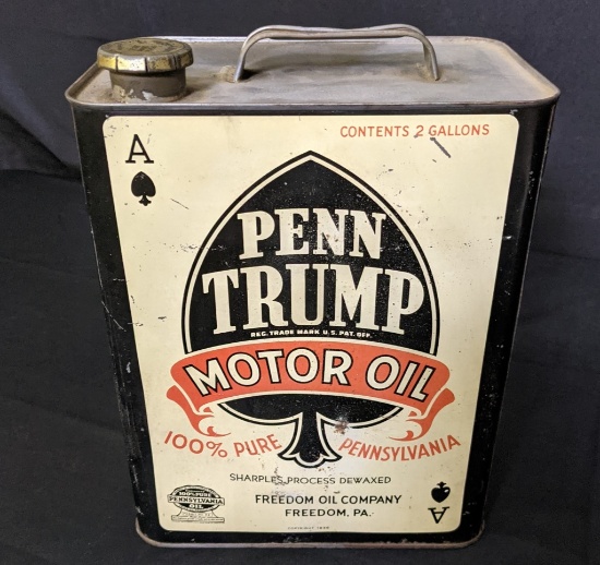 2 GAL OIL CAN PENN TRUMP FREEDOM OIL CO