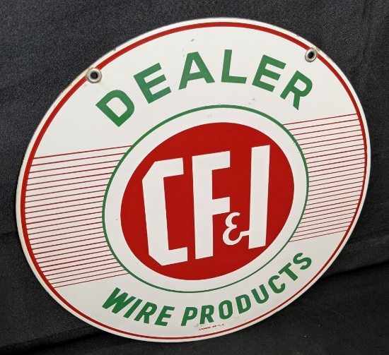 2 SIDED PORCELAIN SIGN COLORADO FUEL & IRON CO