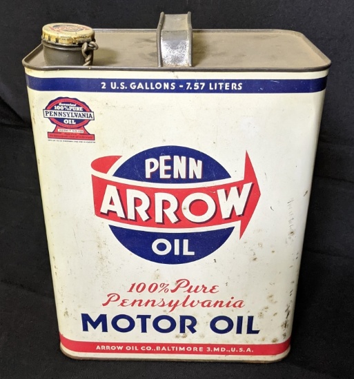 2 GAL OIL CAN PENN ARROW BALTIMORE MARYLAND
