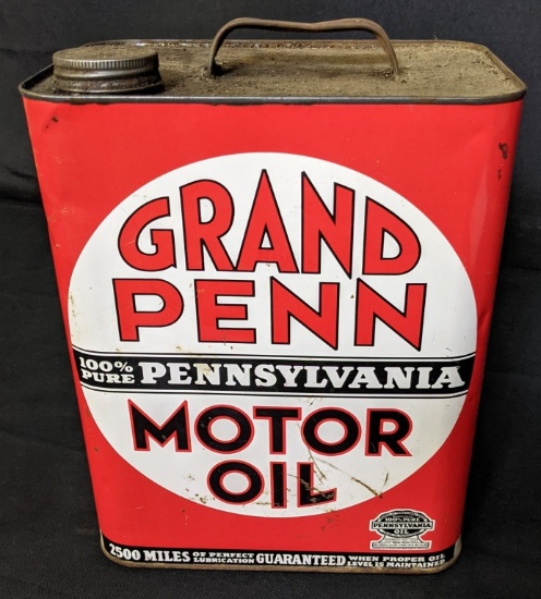 2 GAL OIL CAN GRAND PENN OIL CO BUTLER PA
