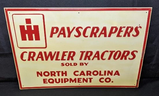 EMBOSSED TIN SIGN INTERNATIONAL HARVESTER