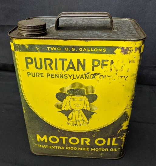 2 GAL OIL CAN PURITAN PENN CONSUMERS DETROIT MI