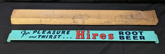 NOS TIN DOOR PUSH SIGN HIRES ROOT BEER