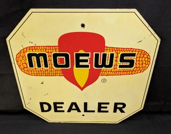 STEEL SIGN MOEWS SEED CORN DEALER