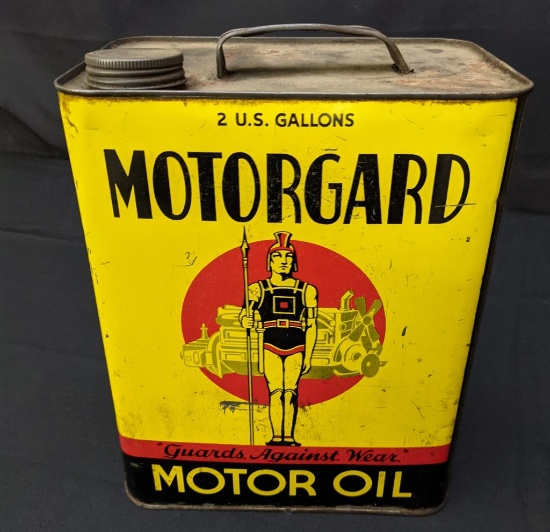 2 GAL OIL CAN MOTORGARD MOTOR OIL