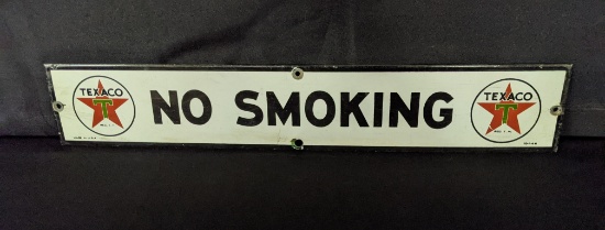 PORCELAIN SIGN TEXACO NO SMOKING