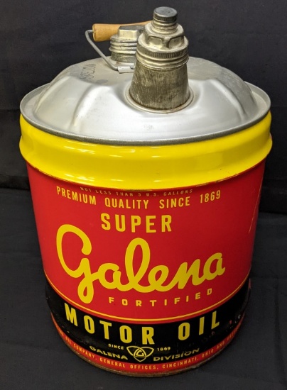 5 GAL OIL CAN GALENA FREEDOM VALVOLINE OIL CO