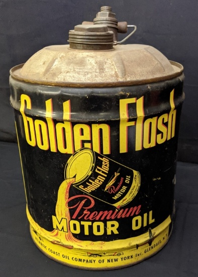 5 GAL OIL CAN GOLDEN FLASH GLENDALE NEW YORK