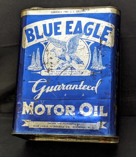 2 GAL OIL CAN BLUE EAGLE PETROLEUM CO GLENDALE NY
