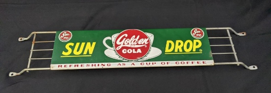 DOOR PUSH SIGN SUN DROP GOLDEN COLA