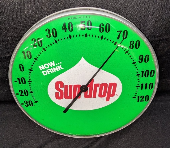 12" THERMOMETER SIGN NOW DRINK SUN DROP