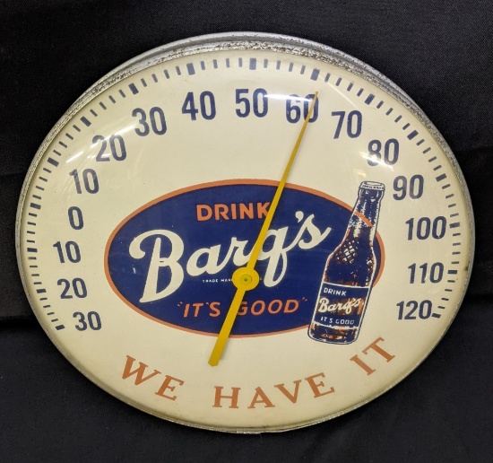 12" THERMOMETER SIGN DRINK BARQ'S ROOT BEER