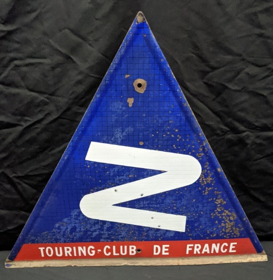 PORCELAIN ROAD SIGN TOURING CLUB DE FRANCE