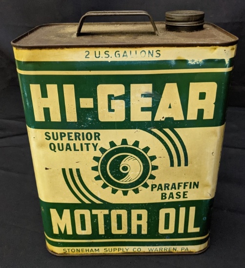 2 GAL OIL CAN HI-GEAR STONEHAM SUPPLY WARREN PA