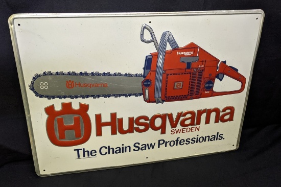 EMBOSSED SIGN HUSQVARNA CHAIN SAWS CHAINSAW