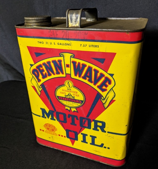 2 GAL OIL CAN PENN-WAVE MOTOR OIL