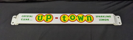 PORCELAIN DOOR PUSH SIGN UPTOWN LEMON SODA