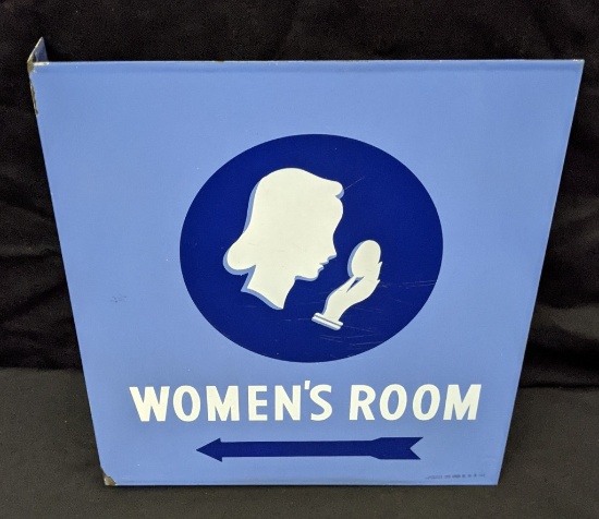 PORCELAIN FLANGE SIGN UNION 76 WOMENS ROOM