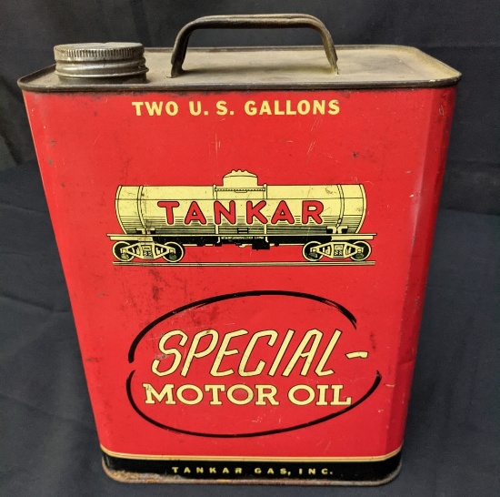 2 GAL OIL CAN TANKCAR SPECIAL MOTOR OIL