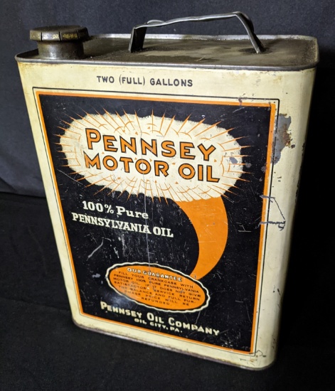 2 GAL OIL CAN PENNSEY OIL CO OIL CITY PA