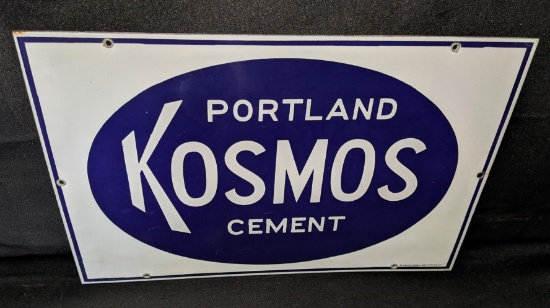 EARLY PORCELAINSIGN KOSMOS PORTLAND CEMENT