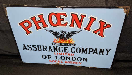 PORCELAIN SIGN PHOENIX ASSURANCE CO LONDON