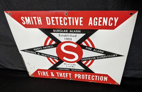 PORCELAIN SIGN SMITH DETECTIVE AGENCY