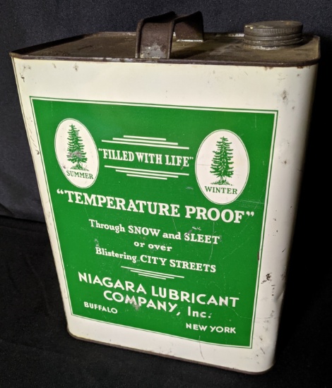 2 GAL OIL CAN EVERGREEN NIAGRA LUB CO BUFFALO NY