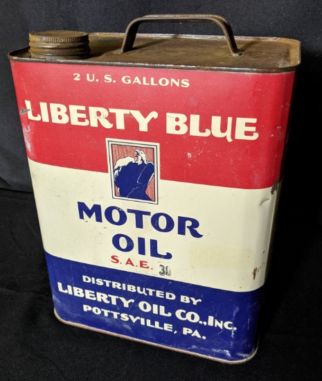 2 GAL OIL CAN LIBERTY POTTSVILLE PENNSYLVANIA PA