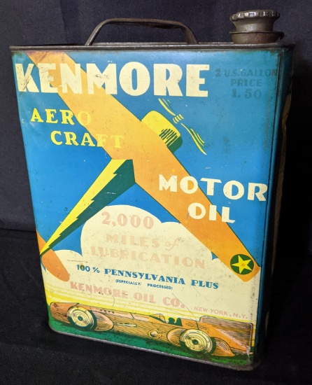 2 GAL OIL CAN KENMORE AERO CRAFT MOTOR NEW YORK