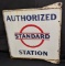 2 SIDED PORCELAIN SIGN AUTHORIZED STANDARD STATION