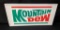 EMBOSSED TIN SIGN MOUNTAIN DEW SODA POP