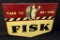 EMBOSSED TIN SIGN TIME TO RETIRE FISK TIRES