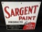 2 SIDED PORCELAIN SIGN SARGEANT PAINT INDIANAPOLIS