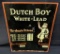 RARE TIN MECHANICAL SIGN DUTCH BOY LEAD PAINT