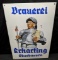 PORCELAIN BEER SIGN BRAUEREI ERHARTING OBERBAYERN