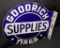 PORCELAIN FLANGE SIGN GOODRICH TIRES & SUPPLIES