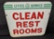 2 SIDED PORCELAIN CITIES SERVICE CLEAN REST ROOMS