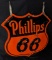 2 SIDED EMBOSSED PORCELAIN NEON SIGN PHILLIPS 66
