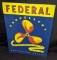 EMBOSSED TIN SIGN FEDERAL PROPELLERS DEALER