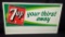 EMBOSSED TIN SIGN SEVEN UP 7-UP 7 UP 7UP SODA POP