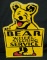 TIN SIGN BEAR WHEEL STEERING SERVICE ALIGNMENT