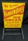 EMBOSSED TIN CURB SIGN VANDER BIES ICE CREAM