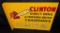 CLINTON CHAINSAWS CHAIN SAW TIN FLANGE SIGN