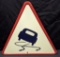 PORCELAIN ROAD SIGN SLIPPERY ROAD