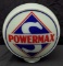 GLASS GAS PUMP GLOBE SKELLY POWERMAX GASOLINE
