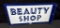 NOS PORCELAIN FLANGE SIGN MARVY BEAUTY SHOP