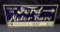 EMBOSSED TIN SIGN FOLLOW THE FORD MOTOR CARS