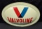 CONVEX TIN SIGN VALVOLINE OIL MARINE PRODUCTS